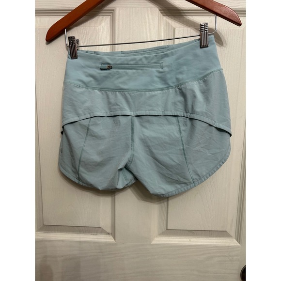 Lululemon Speed Up High Rise Short 2.5 Inch Light Blue Size 4 Tall - Picture 2 of 7